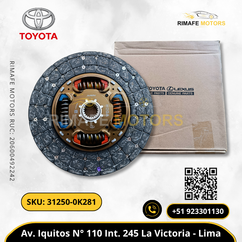 DISCO DE EMBRAGUE TOYOTA HILUX 1GD 2GD