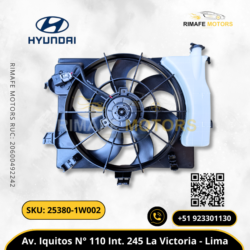 VENTILADOR ELECTRICO HYUNDAI ACCENT KIA RIO G4LA G4LC